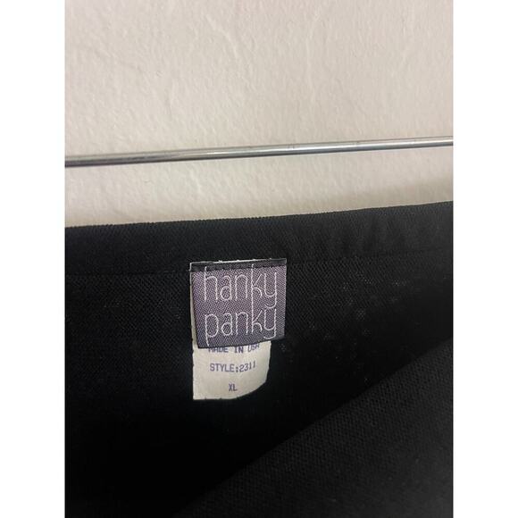 Hanky Panky XL Skirt Vintage Y2K Mesh Midi Black Stretch Pull On Goth 90s Style - Picture 9 of 10
